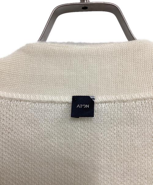 ATON（エイトン）ATON (エイトン) 厚手カーディガン アイボリー サイズ:Mの古着・服飾アイテム