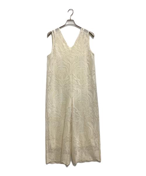 Ameri（アメリ）Ameri (アメリ) CHLOE ROMPERS NECK ROMPERS ベージュ サイズ:Sの古着・服飾アイテム
