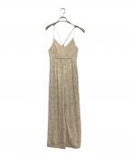 CLANEクラネ）の古着「FRINGE CAMISOLE ALL IN ONE」｜ベージュ
