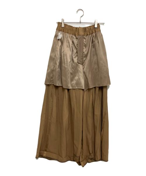 COLUMN（コラム）COLUMN (コラム) ハイウエストワイドパンツ ブラウン サイズ:Sの古着・服飾アイテム