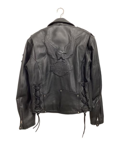 HARLEY-DAVIDSON（ハーレーダビッドソン）HARLEY-DAVIDSON (ハーレーダビッドソン) ダブルライダースジャケット ブラック サイズ:Sの古着・服飾アイテム