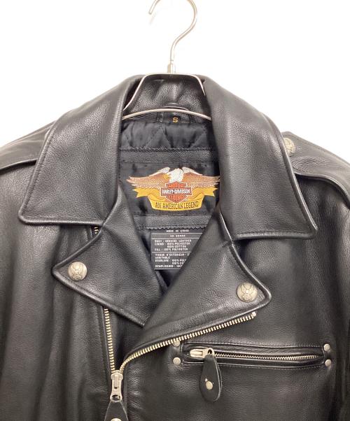 HARLEY-DAVIDSON（ハーレーダビッドソン）HARLEY-DAVIDSON (ハーレーダビッドソン) ダブルライダースジャケット ブラック サイズ:Sの古着・服飾アイテム
