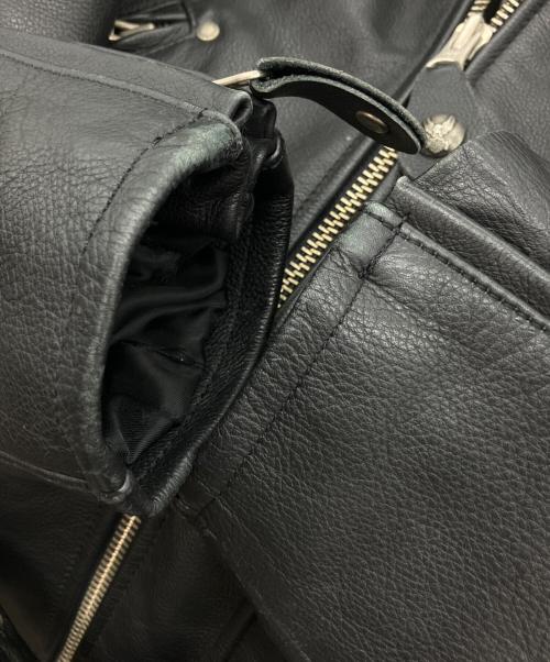 HARLEY-DAVIDSON（ハーレーダビッドソン）HARLEY-DAVIDSON (ハーレーダビッドソン) ダブルライダースジャケット ブラック サイズ:Sの古着・服飾アイテム