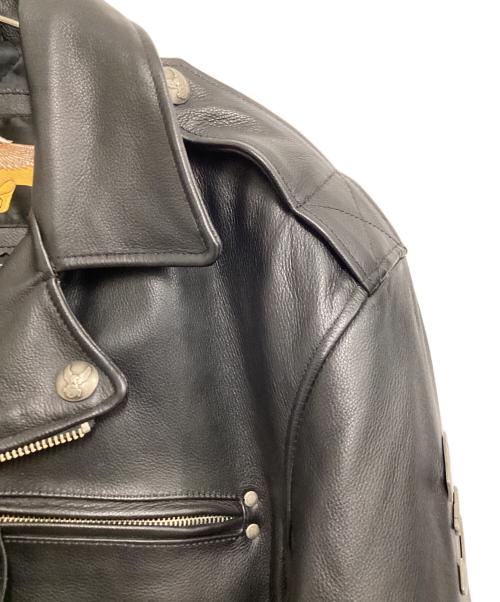 HARLEY-DAVIDSON（ハーレーダビッドソン）HARLEY-DAVIDSON (ハーレーダビッドソン) ダブルライダースジャケット ブラック サイズ:Sの古着・服飾アイテム