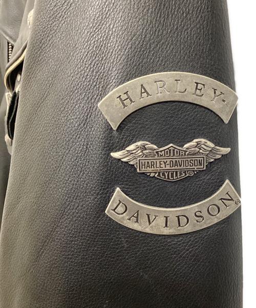 HARLEY-DAVIDSON（ハーレーダビッドソン）HARLEY-DAVIDSON (ハーレーダビッドソン) ダブルライダースジャケット ブラック サイズ:Sの古着・服飾アイテム