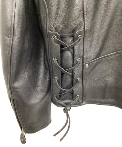 HARLEY-DAVIDSON（ハーレーダビッドソン）HARLEY-DAVIDSON (ハーレーダビッドソン) ダブルライダースジャケット ブラック サイズ:Sの古着・服飾アイテム