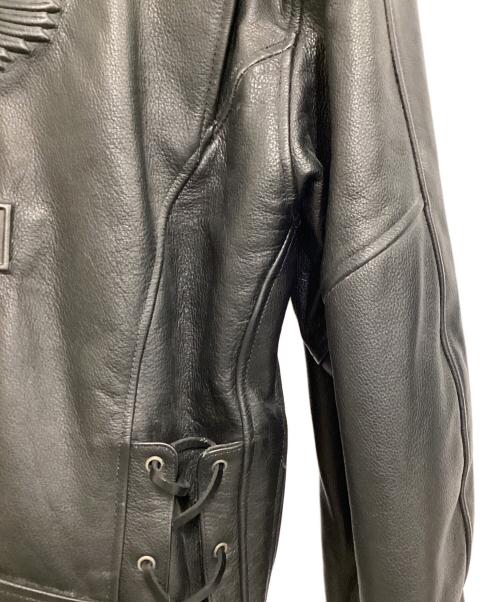 HARLEY-DAVIDSON（ハーレーダビッドソン）HARLEY-DAVIDSON (ハーレーダビッドソン) ダブルライダースジャケット ブラック サイズ:Sの古着・服飾アイテム