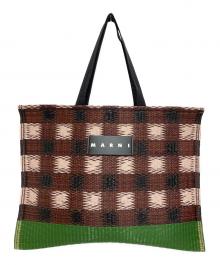 MARNI（マルニ）の古着「tatami tote」｜ブラウン×グリーン