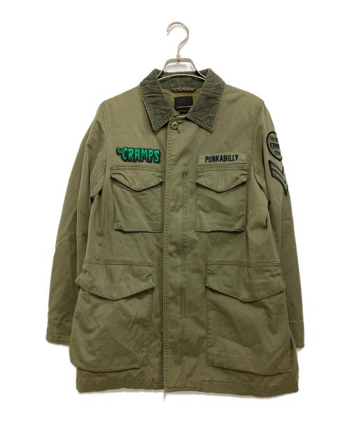 Hysteric Glamour（ヒステリックグラマー）Hysteric Glamour (ヒステリックグラマー) 刺繍ミリタリージャケット カーキ サイズ:Sの古着・服飾アイテム