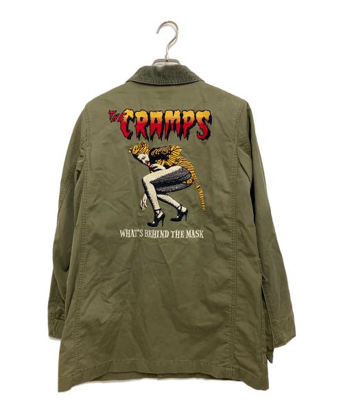 Hysteric Glamour（ヒステリックグラマー）Hysteric Glamour (ヒステリックグラマー) 刺繍ミリタリージャケット カーキ サイズ:Sの古着・服飾アイテム