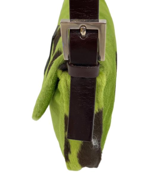 FENDI（フェンディ）FENDI (フェンディ) ショルダーバッグ 黄緑×ブラウンの古着・服飾アイテム
