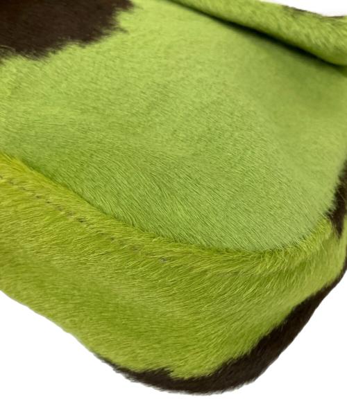 FENDI（フェンディ）FENDI (フェンディ) ショルダーバッグ 黄緑×ブラウンの古着・服飾アイテム