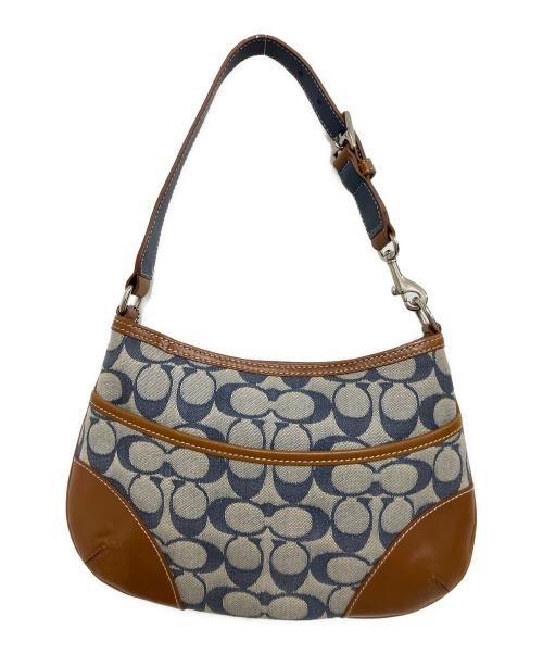 COACH（コーチ）COACH (コーチ) ワンショルダーバッグ ブラウン×ネイビーの古着・服飾アイテム