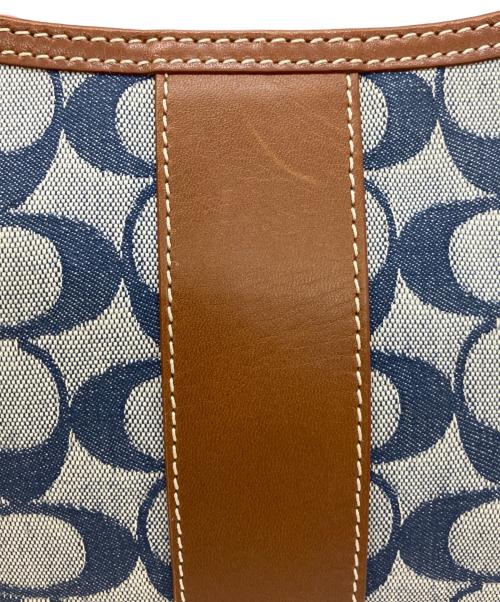 COACH（コーチ）COACH (コーチ) ワンショルダーバッグ ブラウン×ネイビーの古着・服飾アイテム