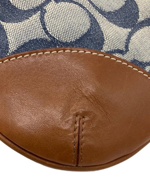COACH（コーチ）COACH (コーチ) ワンショルダーバッグ ブラウン×ネイビーの古着・服飾アイテム