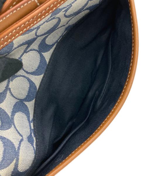COACH（コーチ）COACH (コーチ) ワンショルダーバッグ ブラウン×ネイビーの古着・服飾アイテム