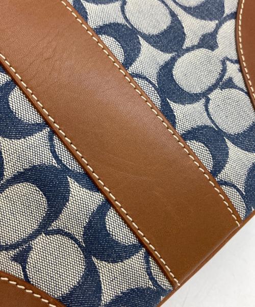 COACH（コーチ）COACH (コーチ) ワンショルダーバッグ ブラウン×ネイビーの古着・服飾アイテム
