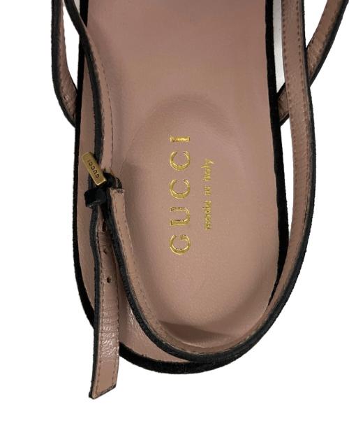 GUCCI（グッチ）GUCCI (グッチ) ホースビットフリンジサンダル ブラック サイズ:24の古着・服飾アイテム