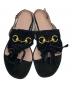 GUCCI (グッチ) ホースビットフリンジサンダル ブラック サイズ:24：5000円