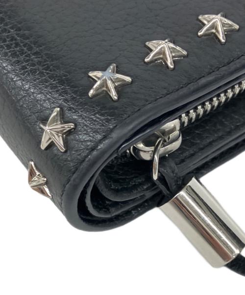 JIMMY CHOO（ジミーチュウ）JIMMY CHOO (ジミーチュウ) コンパクトウォレット ブラックの古着・服飾アイテム