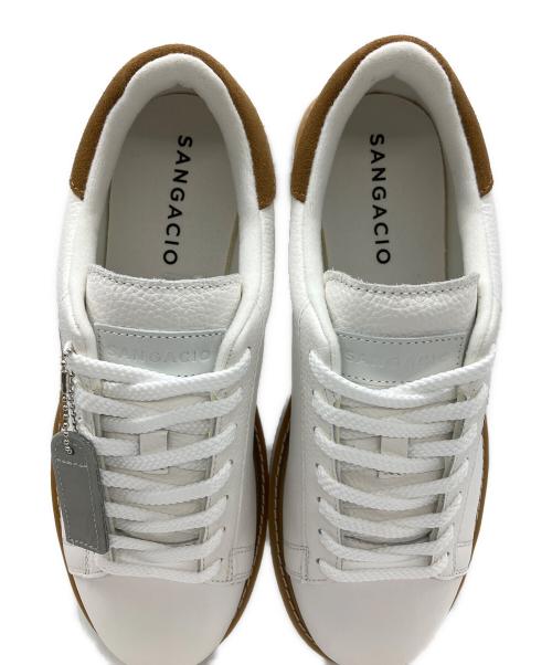 Sangacio（サンガッチョ）Sangacio (サンガッチョ) スニーカー ホワイト×ブラウン サイズ:26.5の古着・服飾アイテム