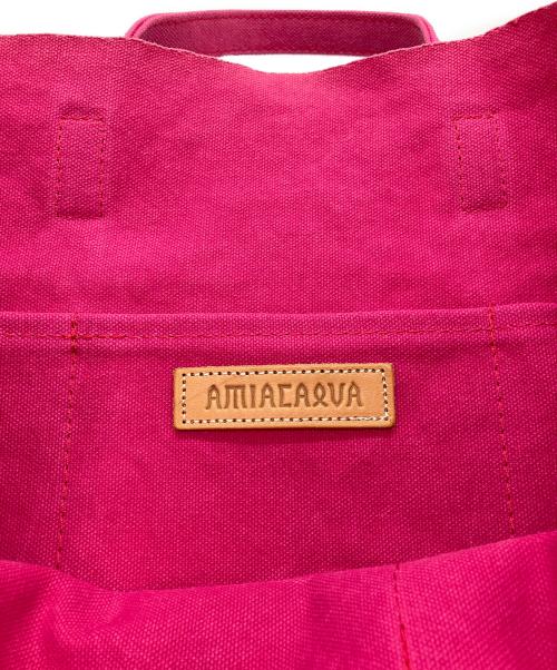 amiacalva（アミアカルヴァ）amiacalva (アミアカルヴァ) トートバッグ ショッキングピンクの古着・服飾アイテム