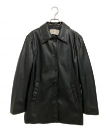 TODAYFUL（トゥデイフル）の古着「Ecoleather Soutiencollar Jacket」｜ブラック