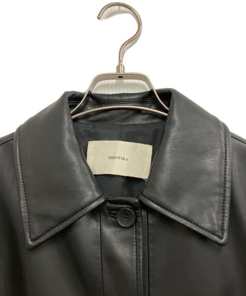 TODAYFUL（トゥデイフル）TODAYFUL (トゥデイフル) Ecoleather Soutiencollar Jacket ブラック サイズ:36の古着・服飾アイテム