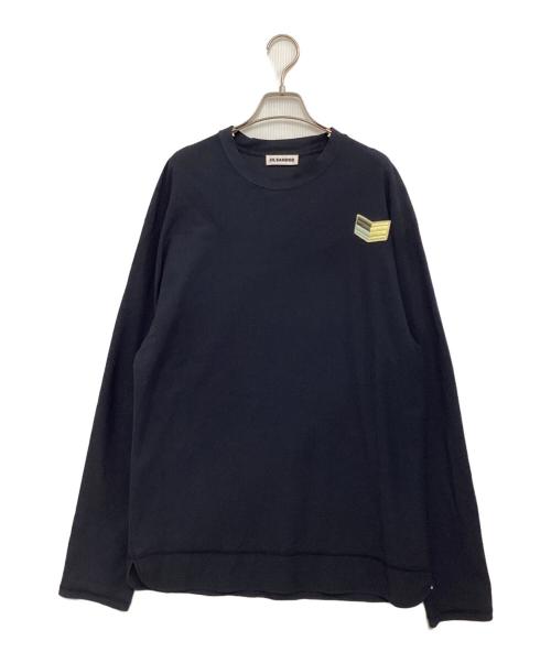 JIL SANDER（ジルサンダー）JIL SANDER (ジルサンダー) ワンポイントカットソー ネイビー サイズ:Mの古着・服飾アイテム