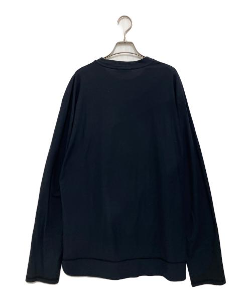 JIL SANDER（ジルサンダー）JIL SANDER (ジルサンダー) ワンポイントカットソー ネイビー サイズ:Mの古着・服飾アイテム