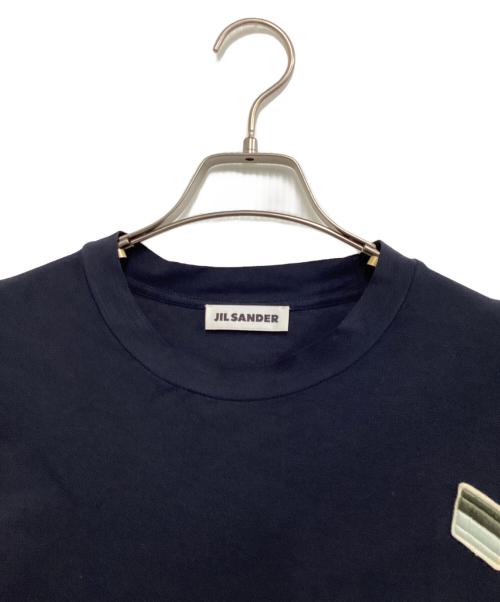 JIL SANDER（ジルサンダー）JIL SANDER (ジルサンダー) ワンポイントカットソー ネイビー サイズ:Mの古着・服飾アイテム