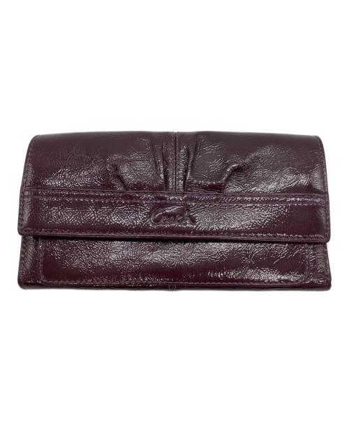 COACH（コーチ）COACH (コーチ) 3つ折り長財布 パープルの古着・服飾アイテム