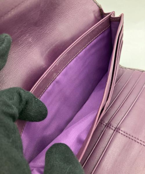 COACH（コーチ）COACH (コーチ) 3つ折り長財布 パープルの古着・服飾アイテム