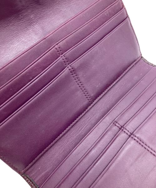 COACH（コーチ）COACH (コーチ) 3つ折り長財布 パープルの古着・服飾アイテム