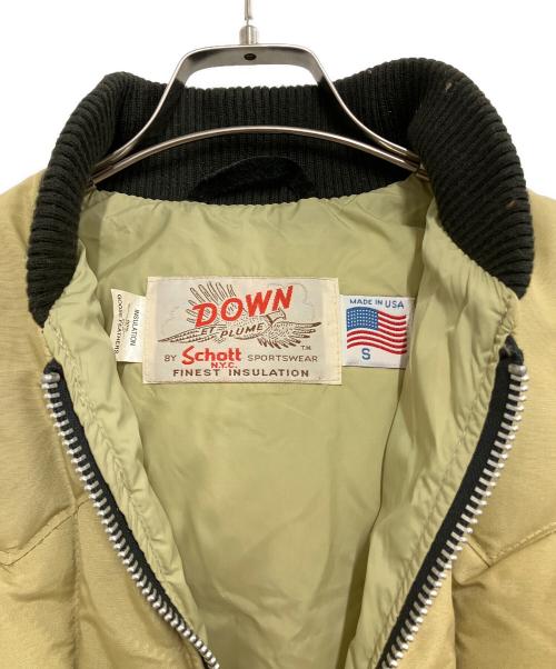 DOWN by schott（ダウン バイ ショット）DOWN by schott (ダウン バイ ショット) ダウンジャケット カーキ サイズ:Sの古着・服飾アイテム