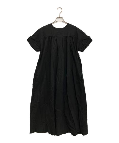 theory luxe（セオリーリュクス）theory luxe (セオリーリュクス) Crisp Linen Estelle半袖ワンピース ブラック サイズ:Mの古着・服飾アイテム