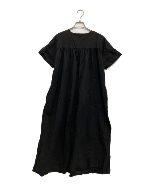 theory luxe（セオリーリュクス）theory luxe (セオリーリュクス) Crisp Linen Estelle半袖ワンピース ブラック サイズ:Mの古着・服飾アイテム