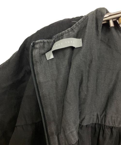 theory luxe（セオリーリュクス）theory luxe (セオリーリュクス) Crisp Linen Estelle半袖ワンピース ブラック サイズ:Mの古着・服飾アイテム