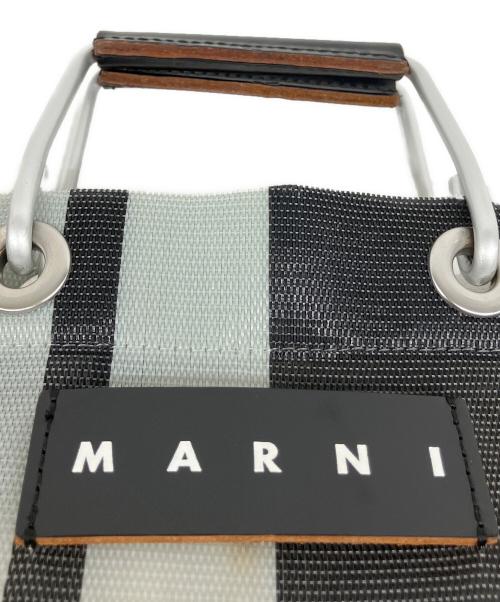 MARNI（マルニ）MARNI (マルニ) ストライプミニショルダーバッグ グレーの古着・服飾アイテム
