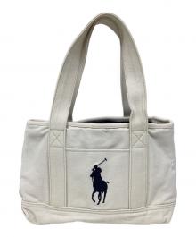 POLO RALPH LAUREN（ポロ・ラルフローレン）の古着「キャンバストートバッグ」｜ホワイト