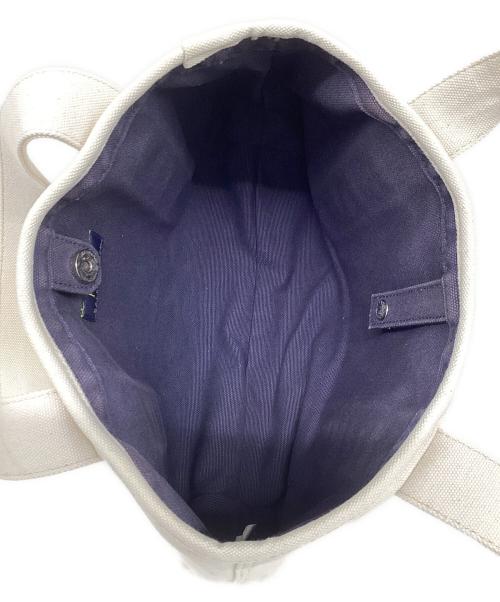 POLO RALPH LAUREN（ポロ・ラルフローレン）POLO RALPH LAUREN (ポロ・ラルフローレン) キャンバストートバッグ ホワイトの古着・服飾アイテム
