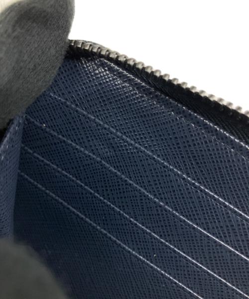 PRADA（プラダ）PRADA (プラダ) ラウンドファスナー財布 ネイビーの古着・服飾アイテム