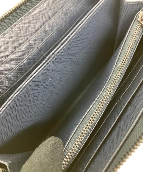 PRADA（プラダ）PRADA (プラダ) ラウンドファスナー財布 ネイビーの古着・服飾アイテム