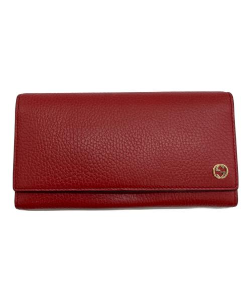 GUCCI（グッチ）GUCCI (グッチ) 長財布 レッドの古着・服飾アイテム