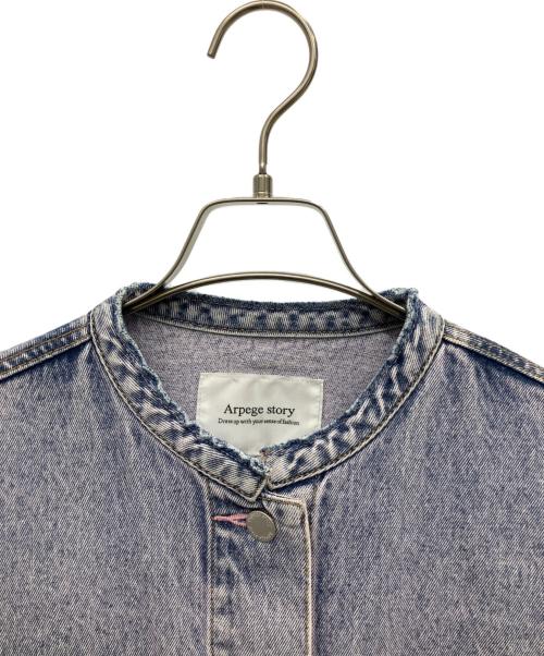 ARPEGE STORY（アルページュストーリー）Arpege story (アルページュストーリー) ノーカラーGジャン ピンクスカイブルー サイズ:1の古着・服飾アイテム