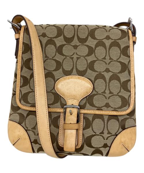 COACH（コーチ）COACH (コーチ) ショルダーバッグ ベージュ×ブラウンの古着・服飾アイテム