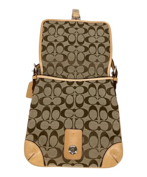 COACH（コーチ）COACH (コーチ) ショルダーバッグ ベージュ×ブラウンの古着・服飾アイテム