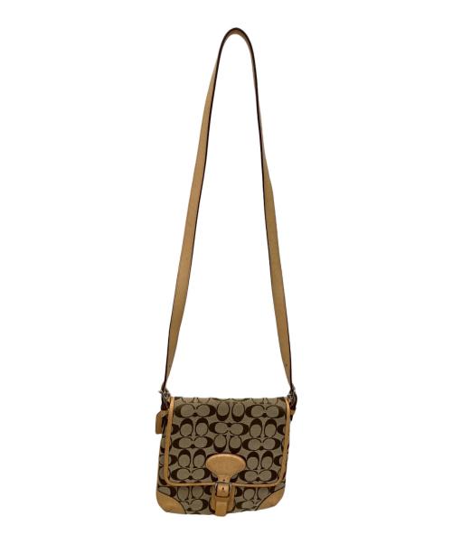 COACH（コーチ）COACH (コーチ) ショルダーバッグ ベージュ×ブラウンの古着・服飾アイテム