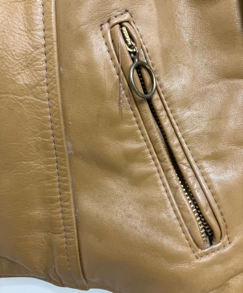 BROOKS（ブルックス）BROOKS (ブルックス) レザージャケット キャメル サイズ:36の古着・服飾アイテム