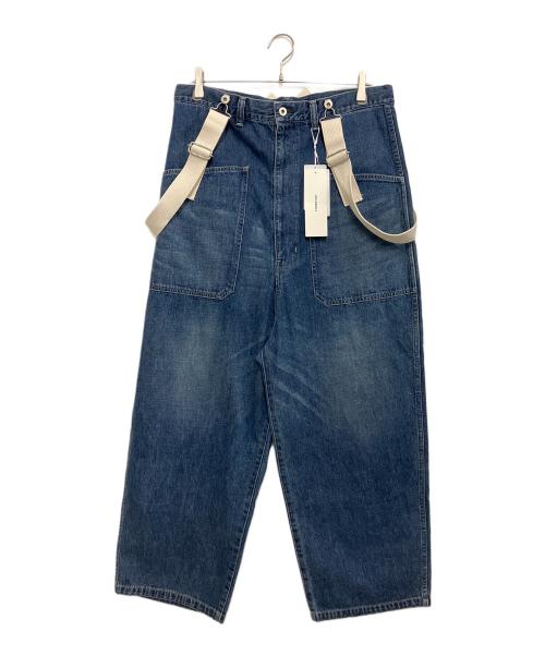JOHNBULL（ジョンブル）JOHNBULL (ジョンブル) 10.5オンスデニムオーバーサスペンダーパンツ ブルー サイズ:Free 未使用品の古着・服飾アイテム